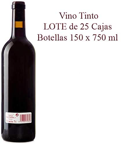 Lote 25 Cajas de Vino Tinto de mesa Cosechero "Los Corzos" Botellas 150 x 750 ml