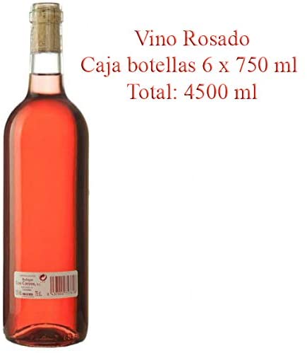 Vino Rosado Cosechero "Los Corzos" Caja de Botellas 6 x 750 ml - Total: 4500 ml