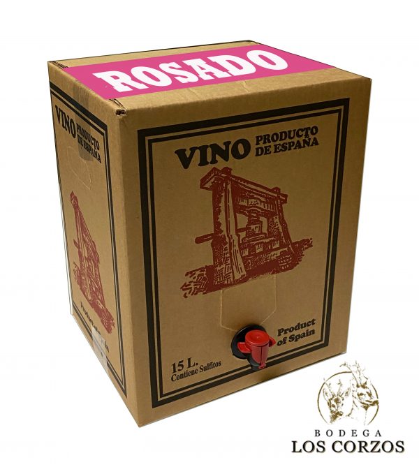 Bag in Box 15L Vino Rosado Joven Bodega Los Corzos (Equivalente a 20 Botellas de 750 ml)